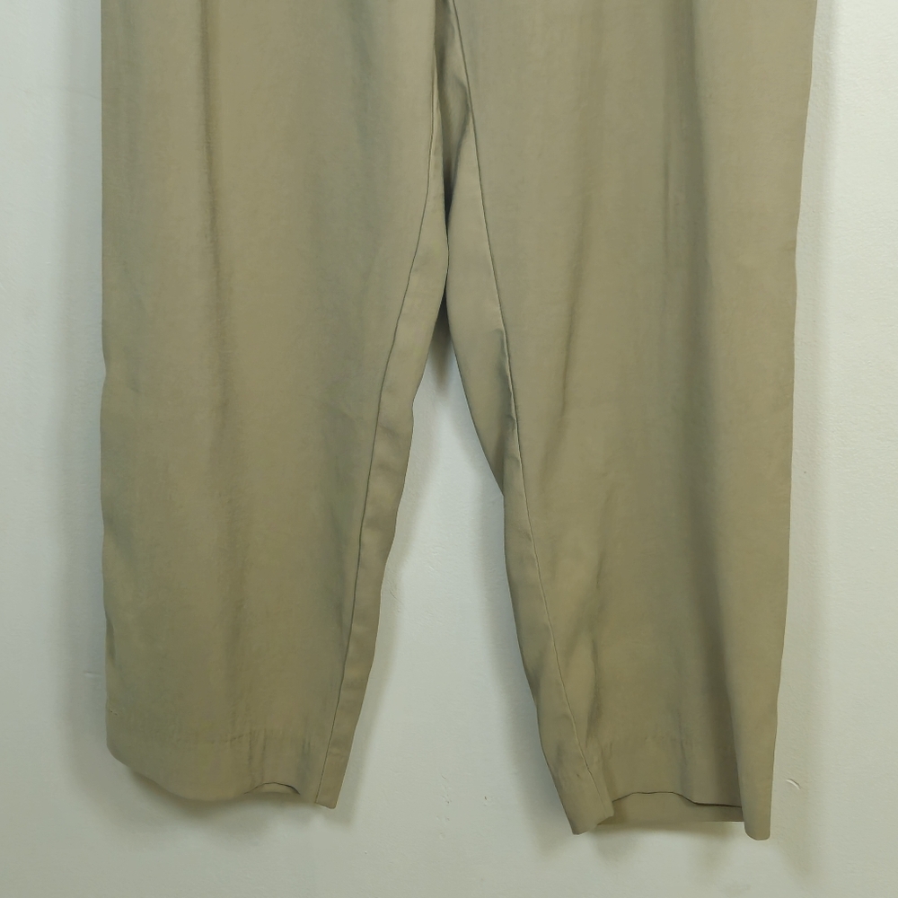Zara Baggy High waisted Belted Olive Pant Size Small - Picture 6 of 13